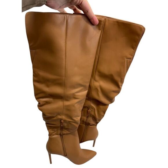 International Concepts INC Over The Knee Boots Size 6.5 Caramel Pointed Toe - Picture 5 of 12